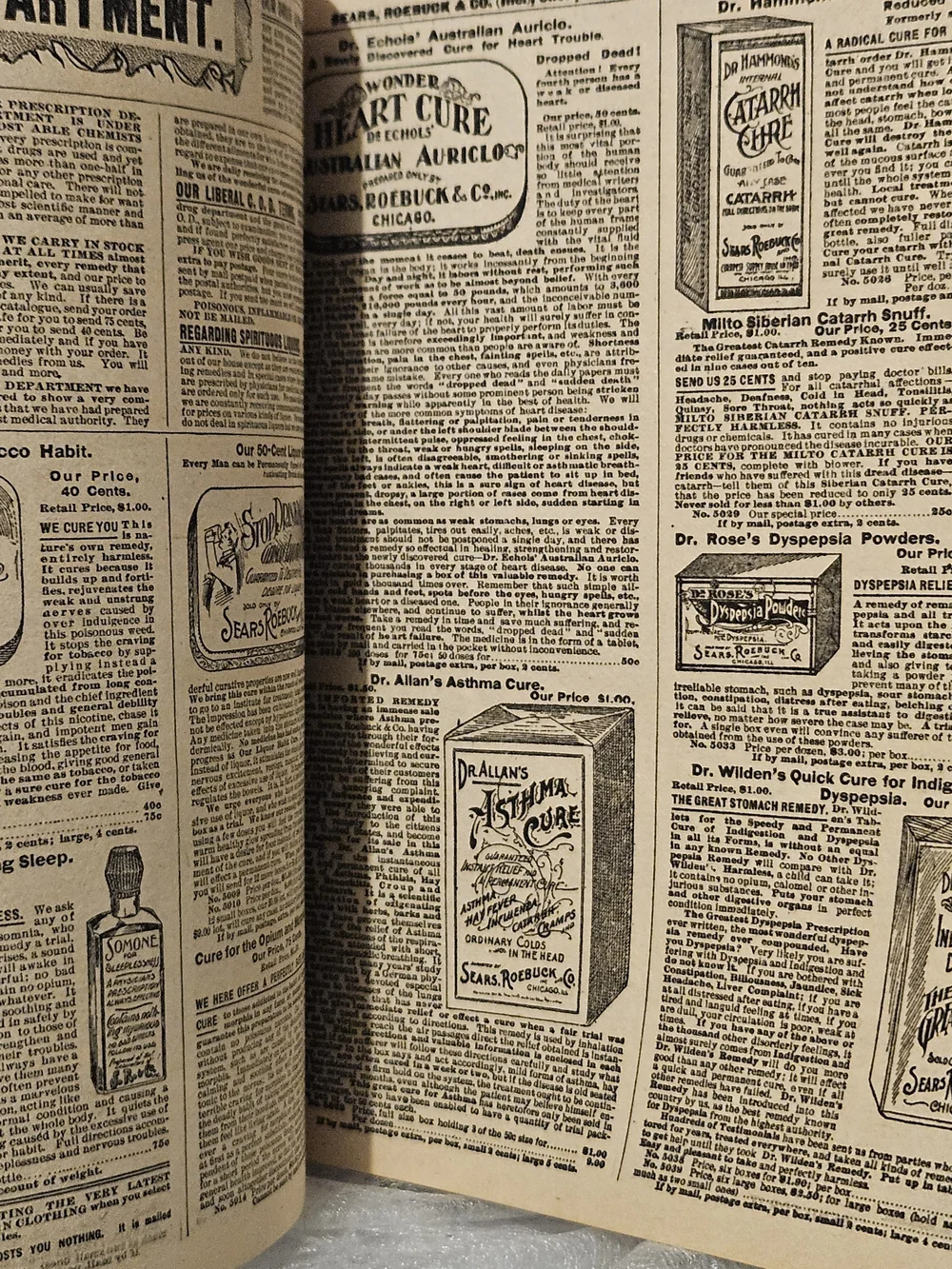 1970 Vintage Miniature Reproduction of the Sears, Roebuck and Co. Fall Catalog